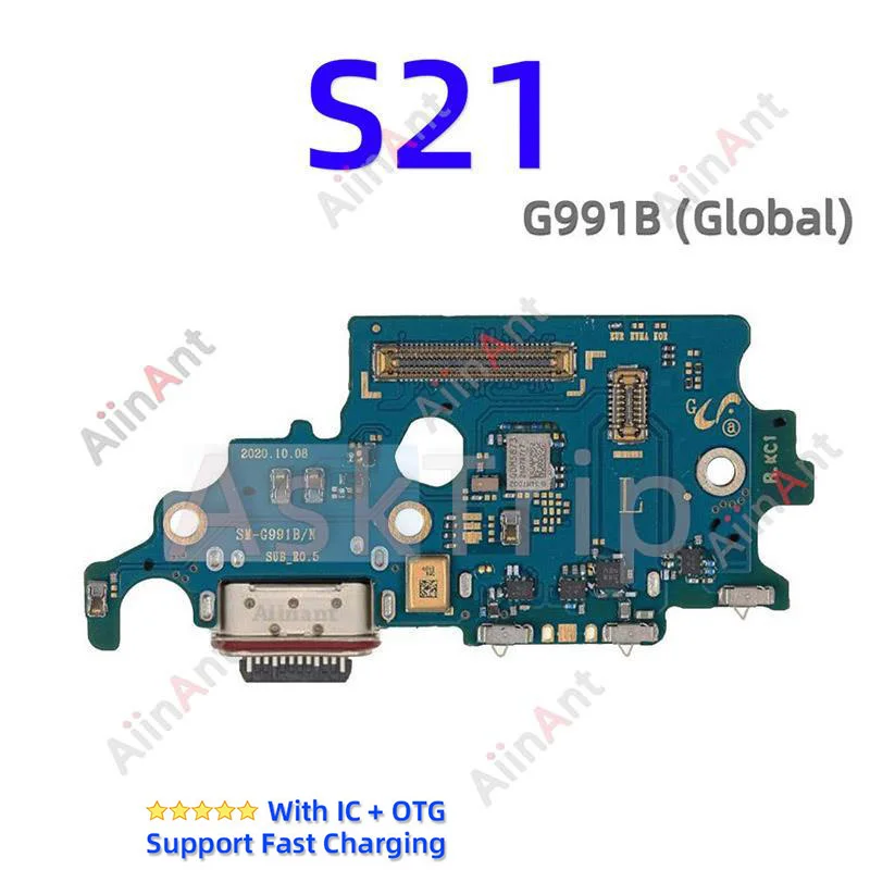 Aiinant USB Port Charging Board Dock Connector Charger Flex Cable For Samsung Galaxy S21 Ultra Plus FE G991B G991N G991U G996B