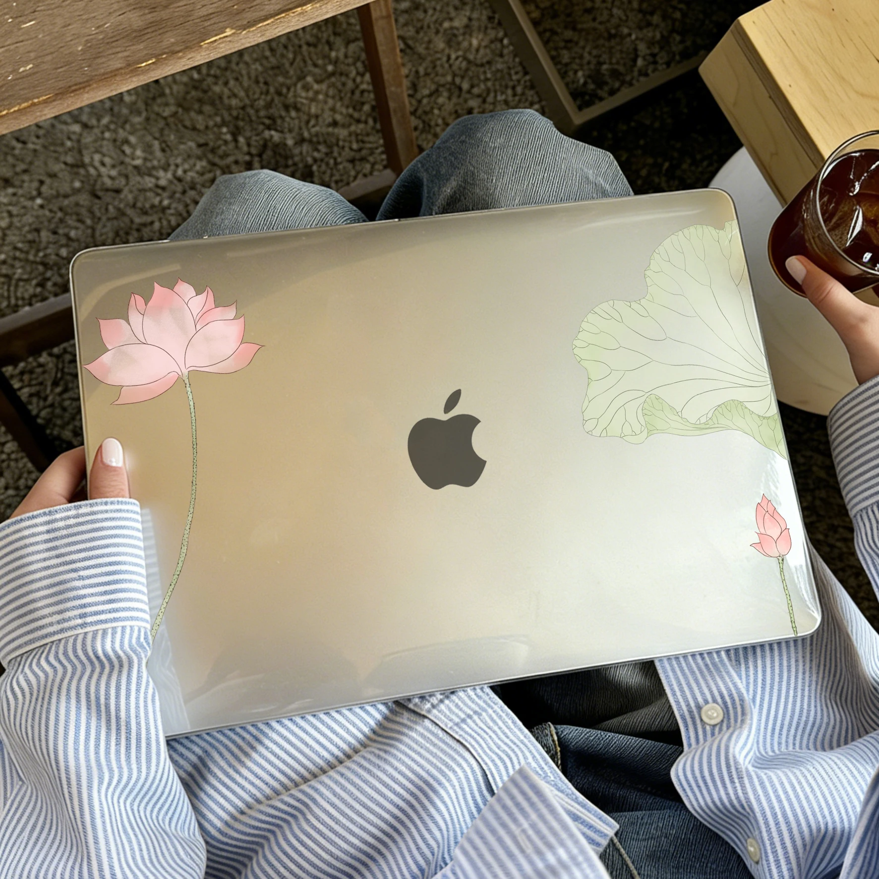 2025 M5 Laptop Case For MacBook Pro Air 13 15.3 13.6 Case M2 M3 M4 Funda For Macbook Pro 13 14.2 16.2 16 Cover lotus
