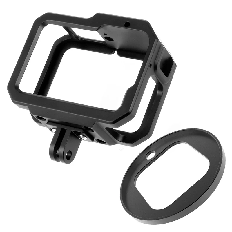 Aluminium gehäuse für Gopro Hero 13 12 11 10 schwarzer Kamera käfig Rig Schutz gehäuse rahmen Form montierter Kalt schuh 52mm Filter halterung – Detail 10