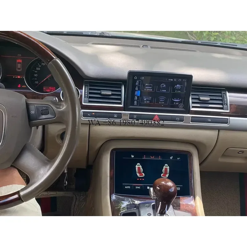 wmwmnu Digital AC Control Panel for A8 2005-2010 LCD Climate Board Capacitive Touch Screen Android Auto Multimedia Car