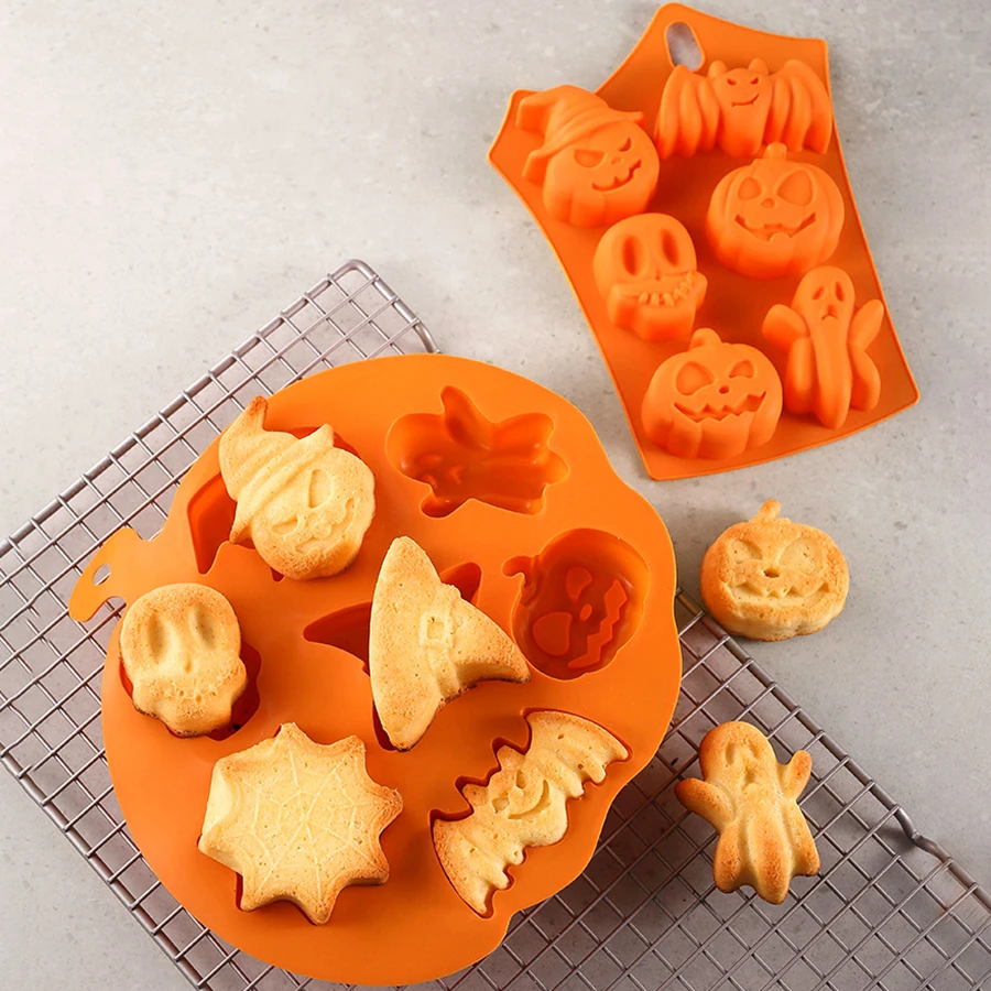 قوالب سلسلة الهالوين الكرتونية المصنوعة من السيليكون، قوالب كعكة صينية الخبز ذات درجة الحرارة العالية، أدوات الخبز.