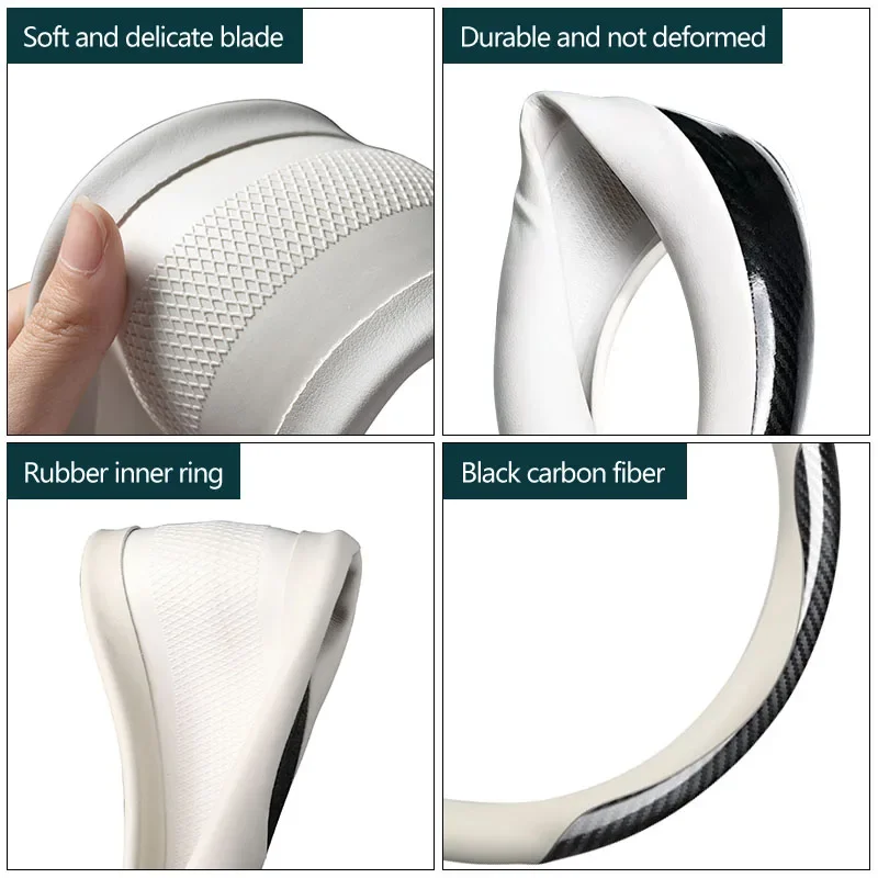 Car Carbon Fiber Steering Wheel Cover Breathable Anti Slip Leather Car Accessories For Toyota Gazoo Racing RAV4 C-HR Prado Plugs