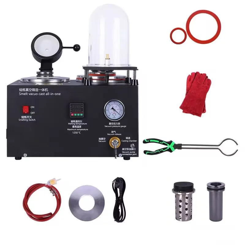 

Customizable 1-3kg Three in One Jewelry Casting Machine Vacuum Melting Equipment Refined Precious Metal Jewelry Casting Tools 22