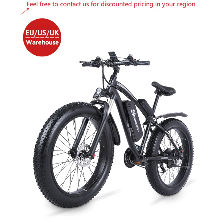 

SHENGMILO Full Suspension 48v 1000w Adult Two Wheels Bicicleta Electrica Electric Dirt Bike Moped Bicycle Fat Tire E Bike Ebike