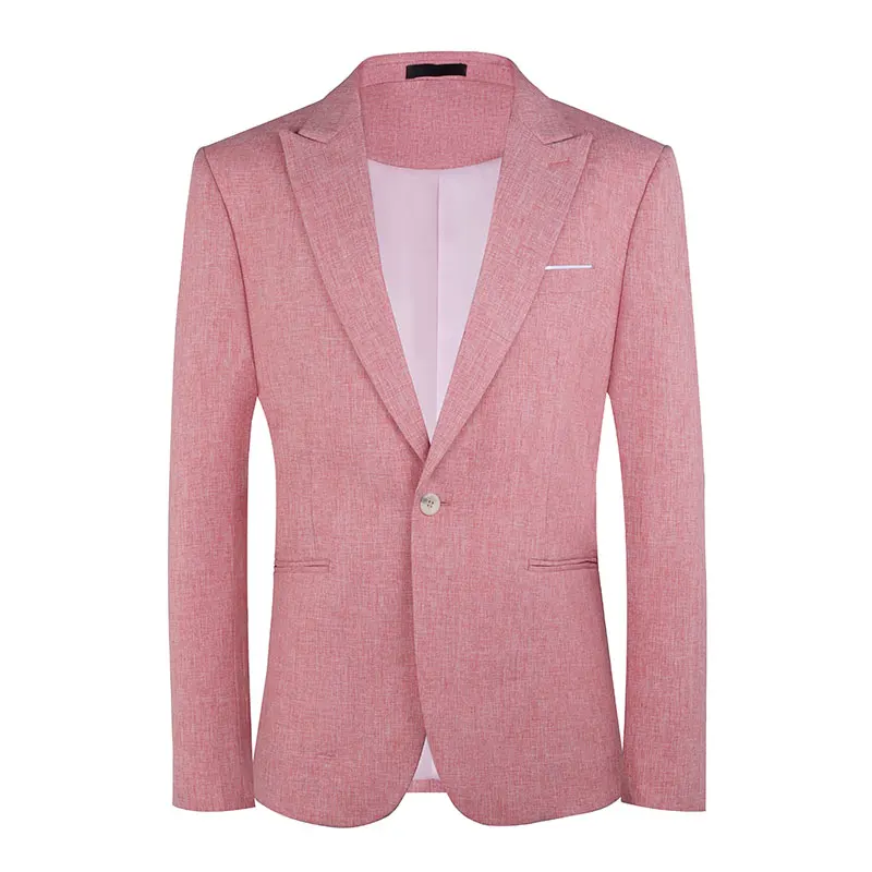 

Modern Stretch Pink Blazer – Comfortable & Stylish for Office or Events