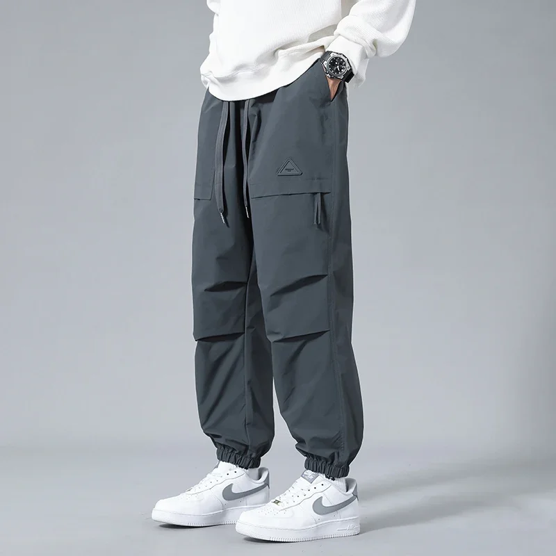 2024 New Men's Harlan Pants Straight Loose Neutral Sweatpants Casual Breathable Cargo Paratrooper Pant  Street Outdoor Trousers