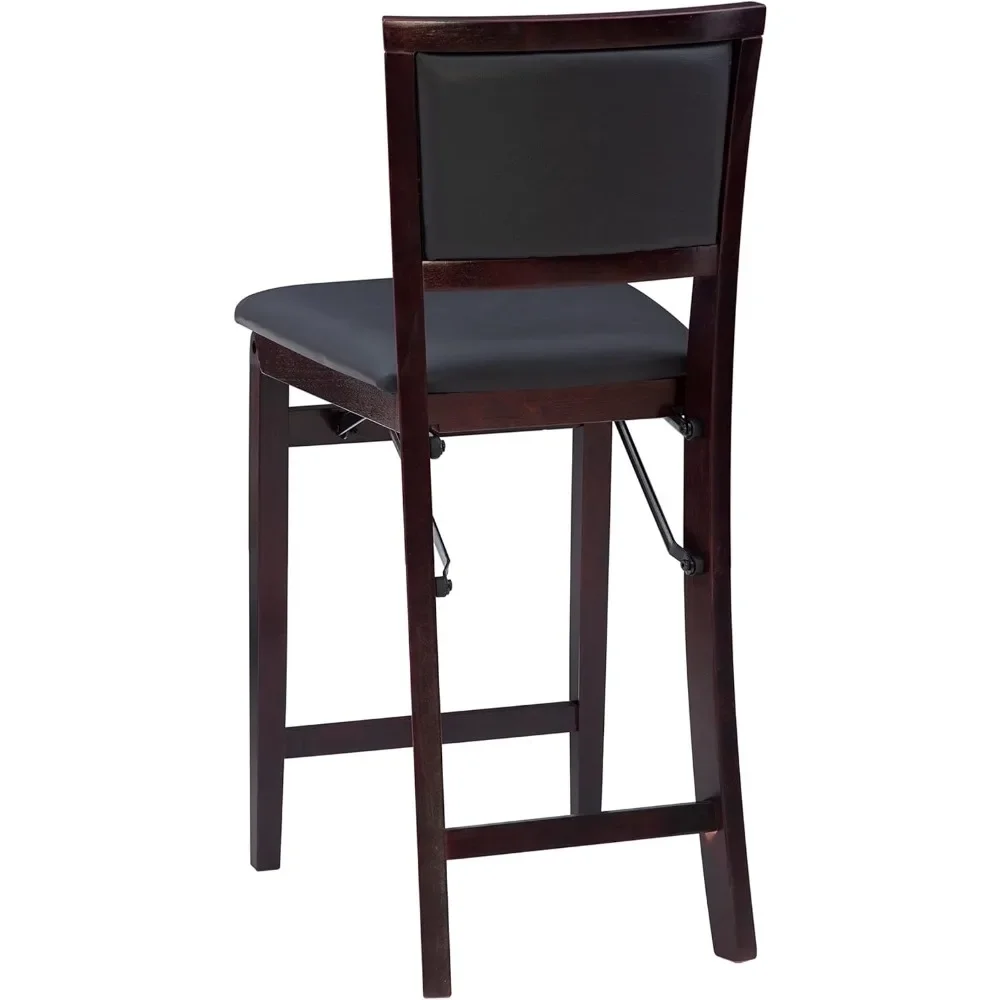 Home Decor Keira Pad Back Folding Counter Stool, 24-Inch