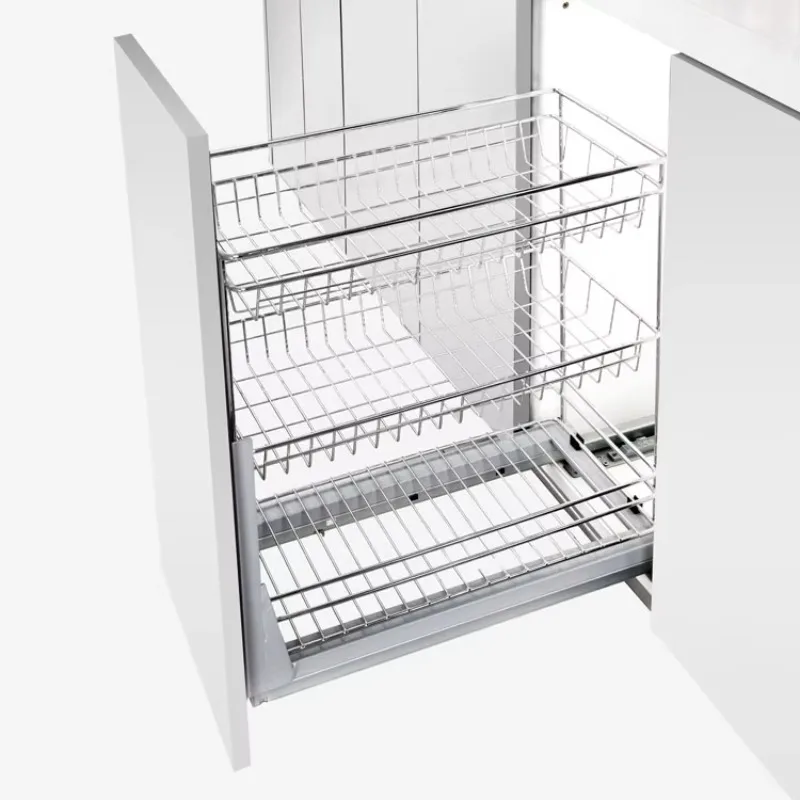 Chrome-plated drawn silk mesh basket condiment rack, high quality, high material quality