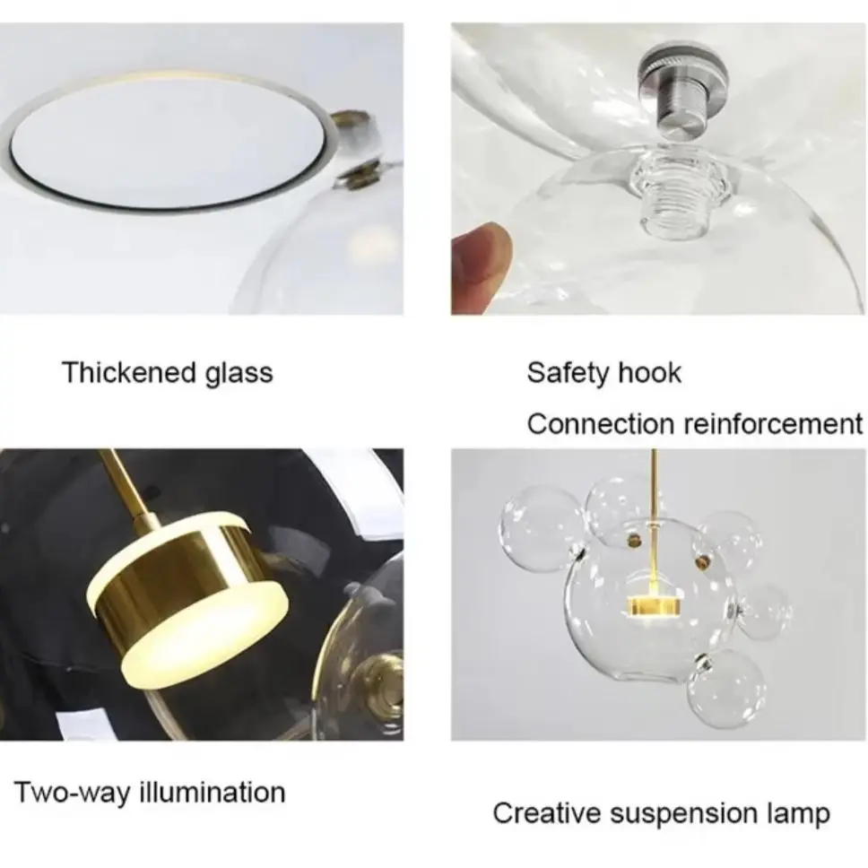 Скандинавская постмодернистская креативная люстра, дизайнерская волшебная фасоль, стеклянный шар, бар, лампа для ресторана, простая лампа для украшения гостиной