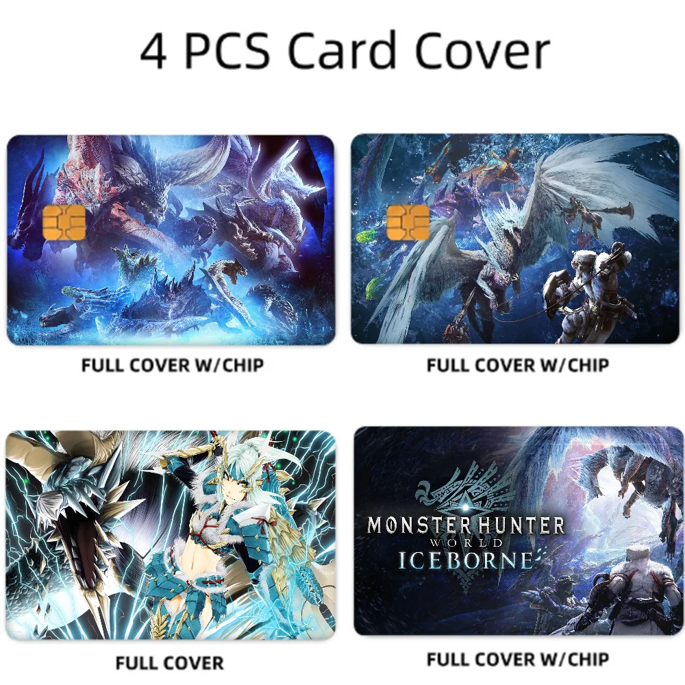 Monster Hunter Kreditkarte Haut Aufkleber für VISA Bank Bus Metro Zugang Karte Schutz Film Abdeckung Aufkleber Aufkleber Frauen