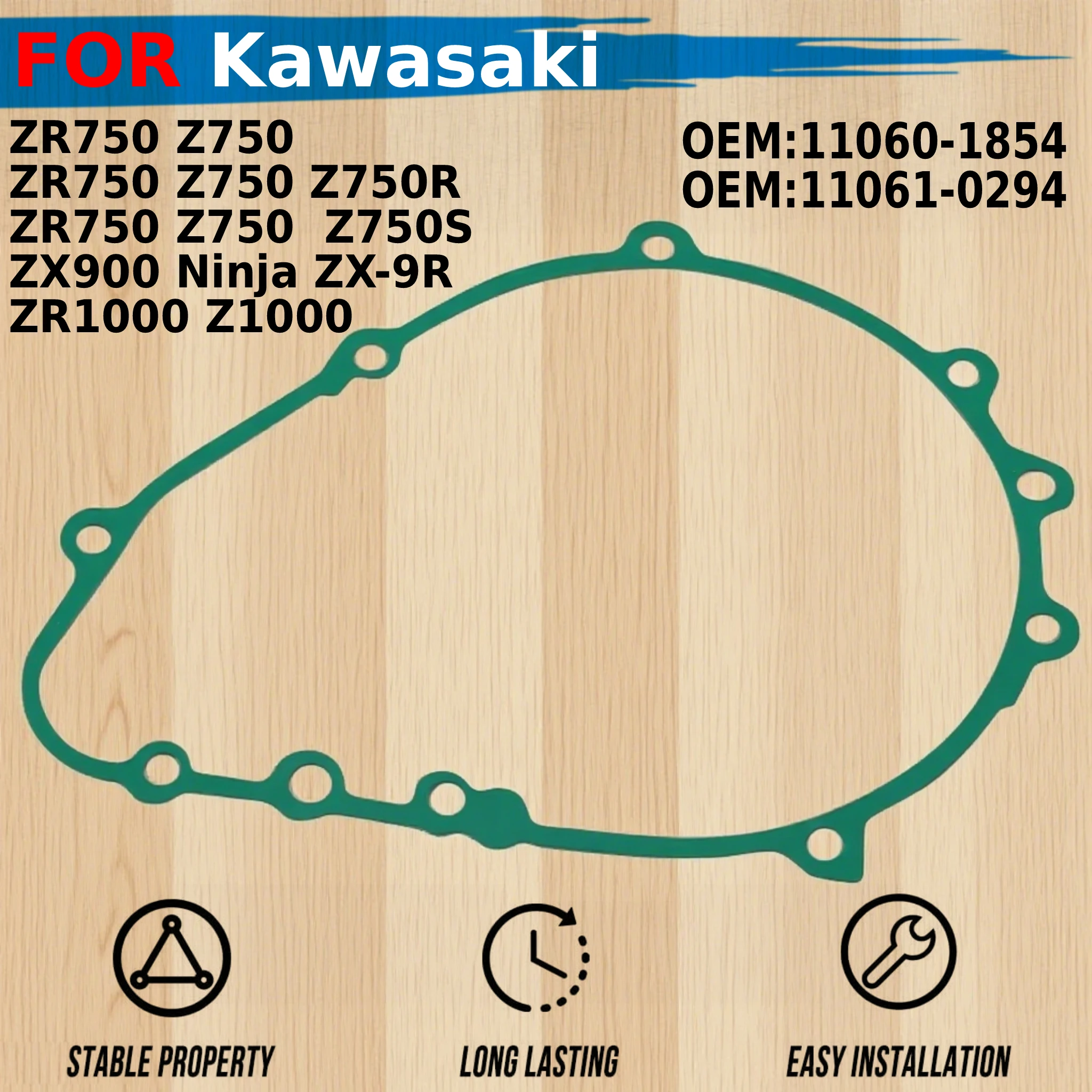 

11060-1854 Stator Generator Crankcase Cover Gasket For Kawasaki ZR750 Z750 Z750 Z750R Z750S ZR1000 Z1000 ZX900 Ninja ZX-9R Parts