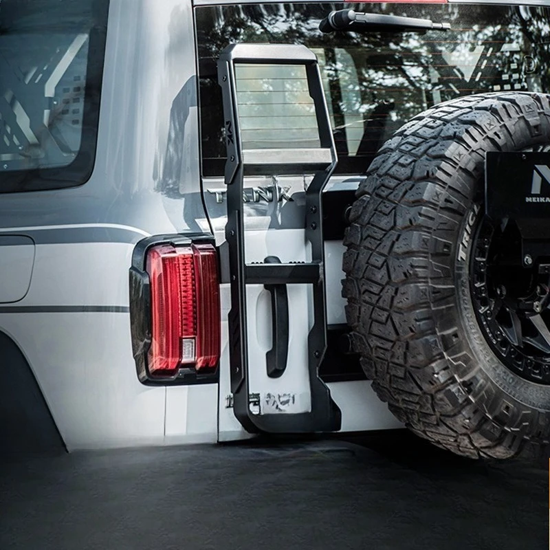 tailgate ladder, modified rear door aluminum tailgate ladder, roof ladder, luggage rack off-road