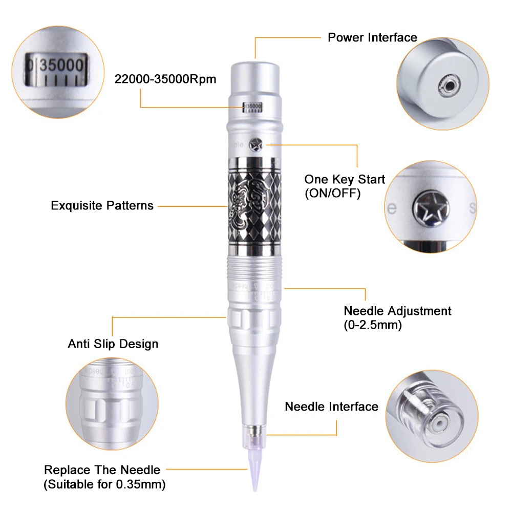 Eyebrow Tattoo Machine Professional Microblading Pen Machine Permanent Makeup Machine Set For EyeBrow Eyeline Lip
