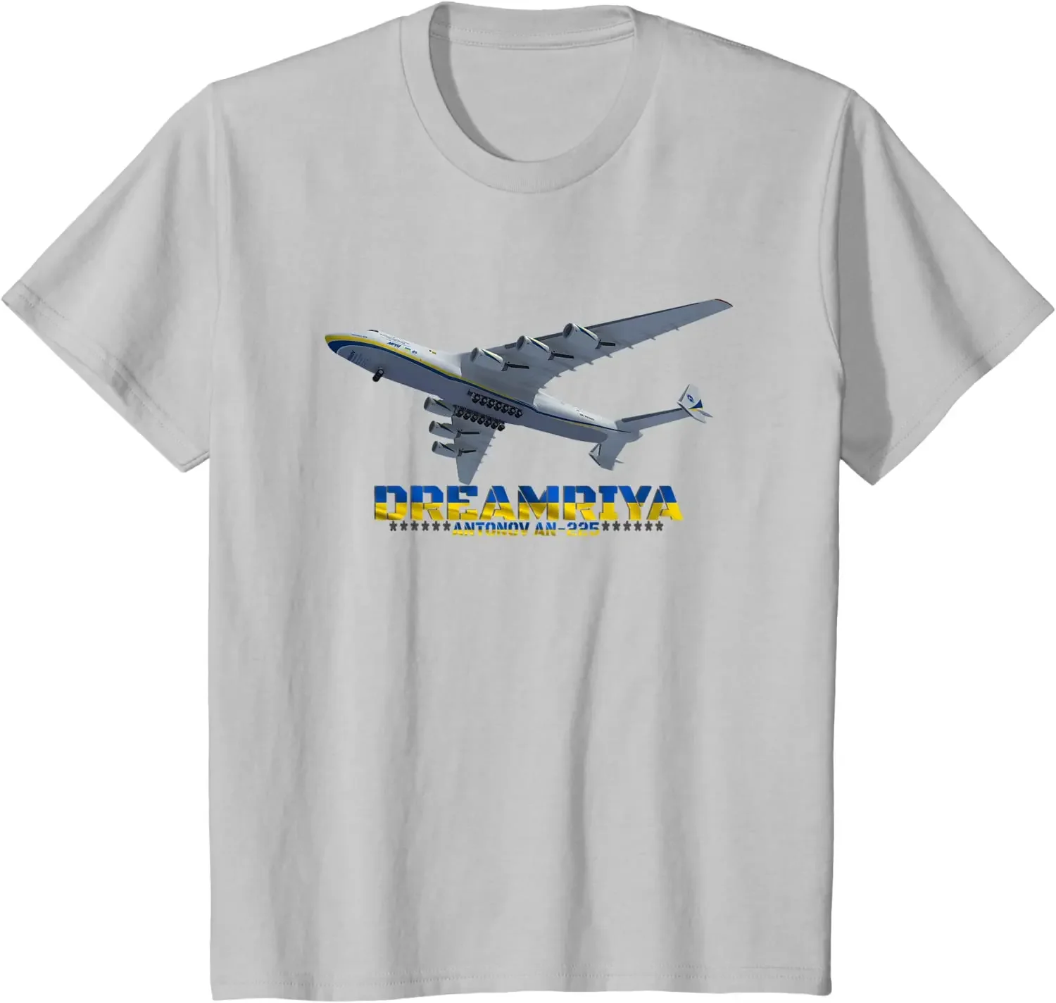 Antonov AN-225 Mriya Worlds Largest Cargo Aircraft T-Shirt 100% Cotton O-Neck Short Sleeve Summer Casual Mens T-shirt Size S-3XL