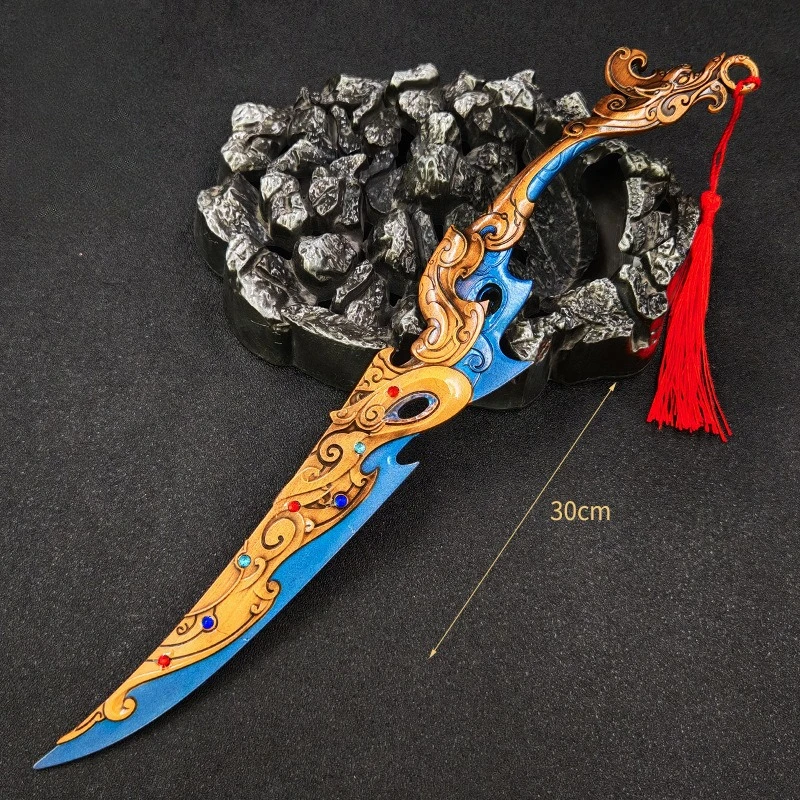 30-48cm Ancient Swords Series Metal Crafts Knife Toy Ornament Yitian Sword Model Unsharpened Personality Decorations Collections