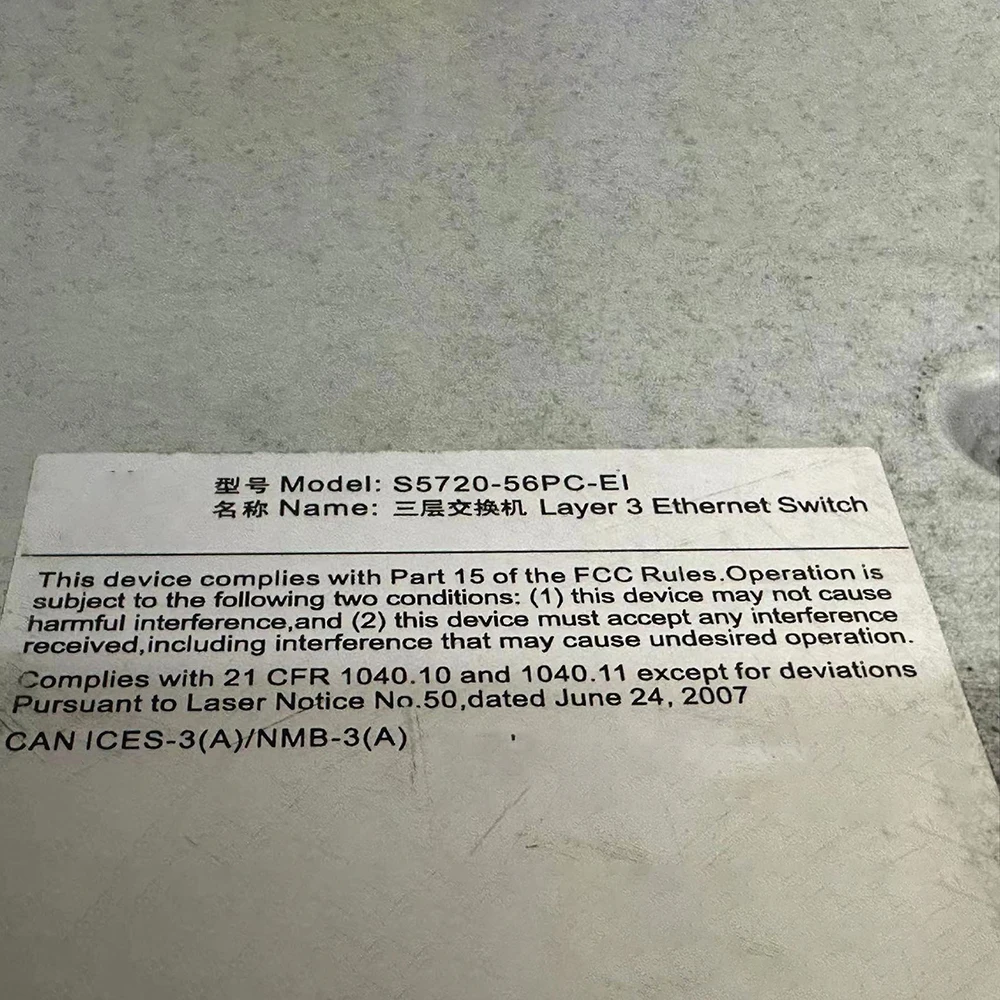 1 قطعة لهواوي 48 منفذ جيجابت الطاقة أربعة منافذ SFP طبقة 3 إدارة الشبكة التبديل S5720-56PC-EI
