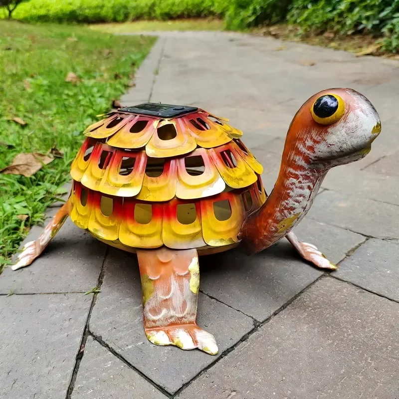 Solar Turtle Statue Outdoor Garden Decoration for Lawn Porch Yard