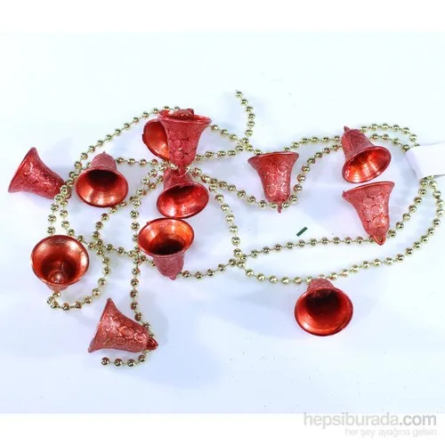 Artte Christmas Tree Ornament Chain Ornament Bell (12 Piece) 1 Metre