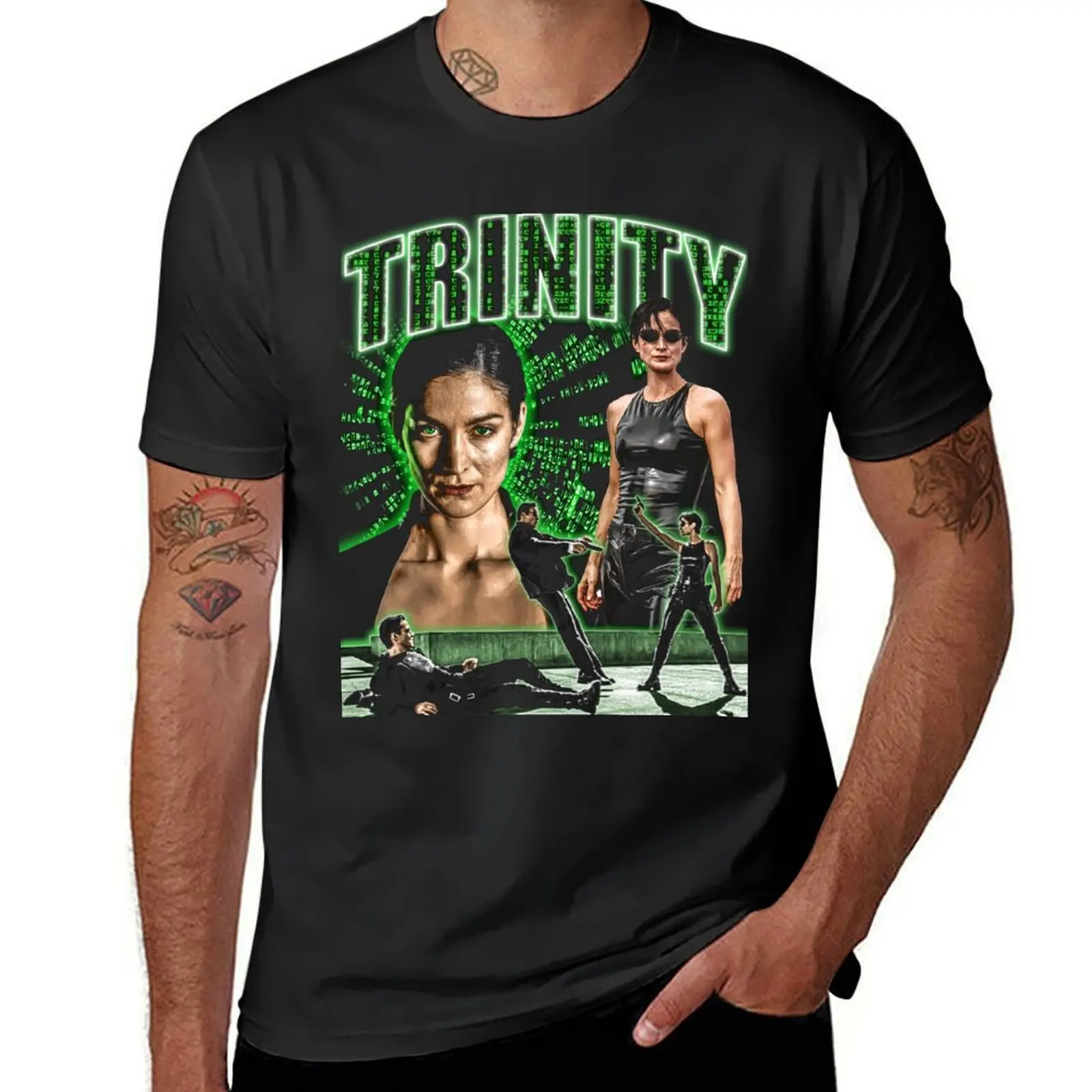 

Trinity The Matrix Vintage T-Shirt funny meme t-shirts tees affliction shirts cute clothes Men's cotton t-shirt