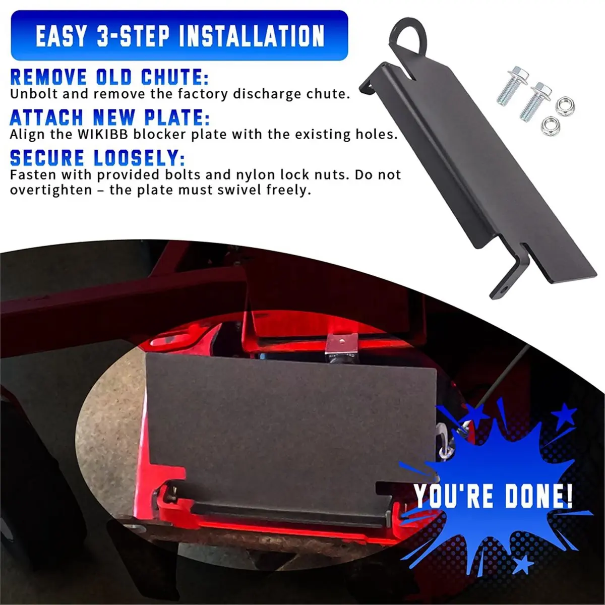 Mower Chute Blocker Plate for Z 48