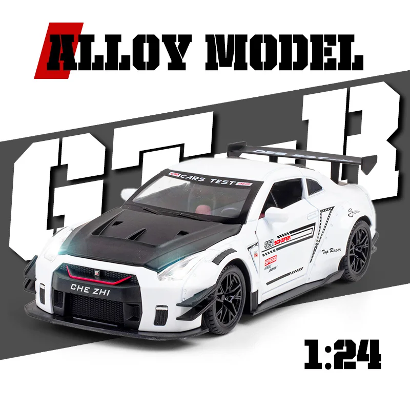 

Модель спортивного автомобиля из сплава GT-R 1:24, изысканные настольные украшения, лучшая коллекция для любителей моделей автомобилей, подарки на Хэллоуин