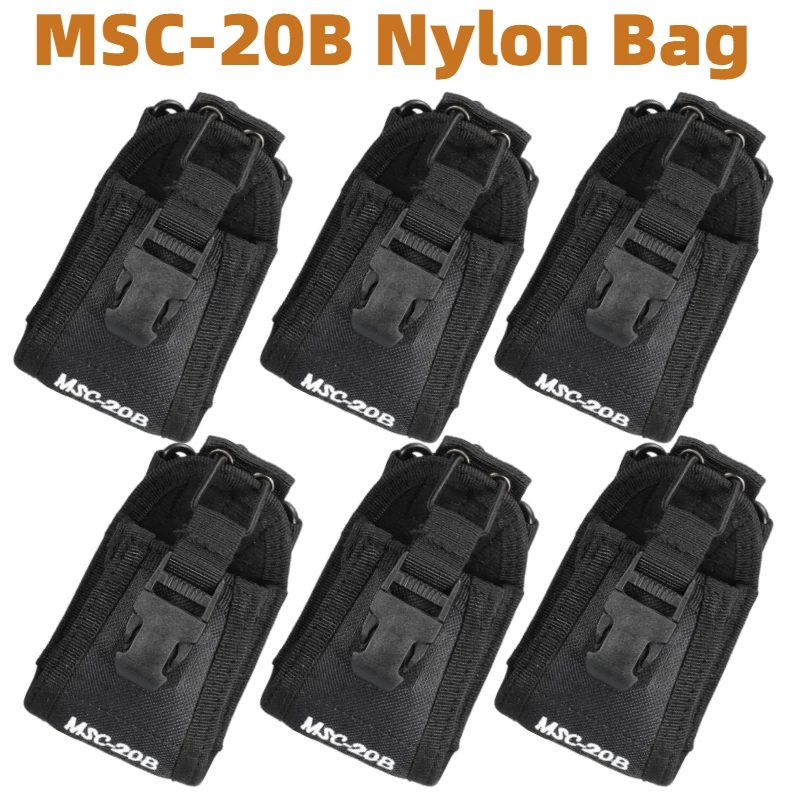 

6PCS Multi-Function MSC-20B Nylon Bag Pouch Case Walkie Talkie for TYT Kenwood ICOM YAESU Motorola BAOFENG Two Way Radio