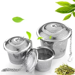 304 Stainless Steel Tea Ball Strainer Leaf Spice Tea Mesh Herbal Infuser Filter Tea Strainer for Teapot Teaware Kitchen Tools