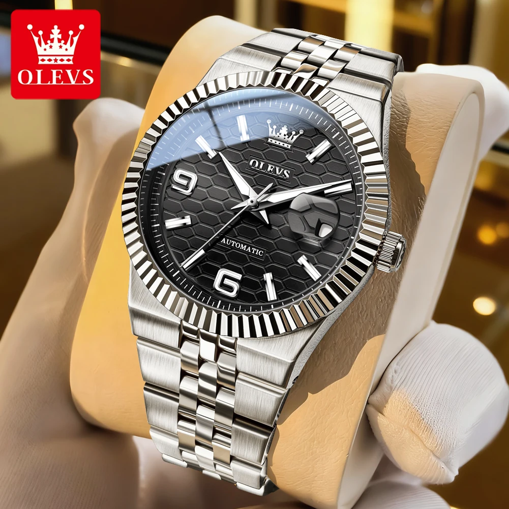 

OLEVS 7105 Новые мужские часы Элитный бренд Механические часы Светящийся водонепроницаемый календарь Деловые часы Автоматические мужские деловые часы