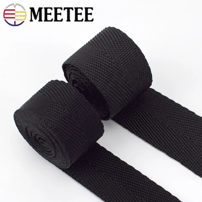 18M 0.9mm Thick Black Polypropylene PP Webbing Ribbon Band Strap Tape For Backpack Knapsack Belt DIY Garments Sewing Accessories