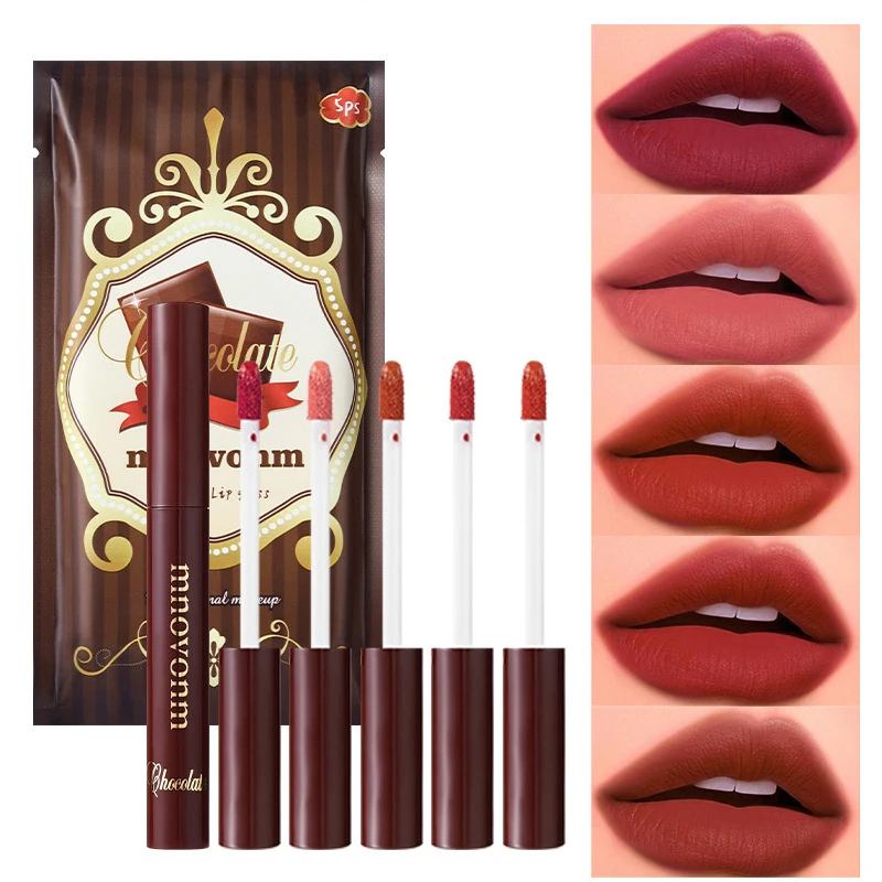 Matte Lipstick Set 6 Colors Velvet Texture Long Lasting Non Drying Lip Makeup Women Gift Box