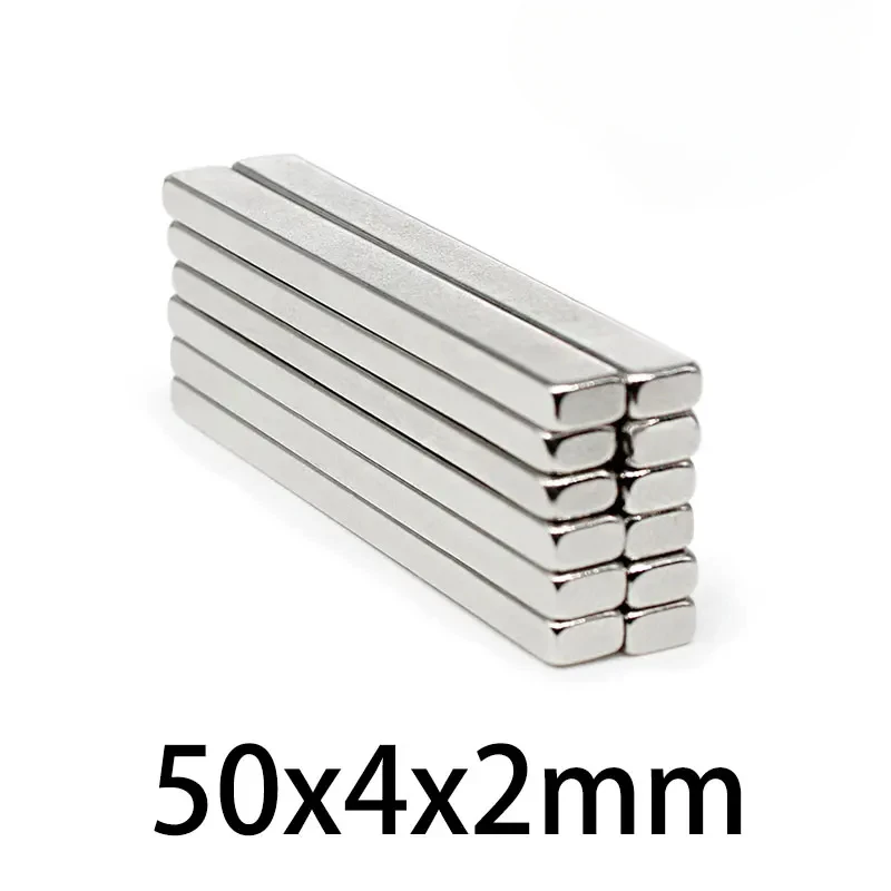 5/10/20/50/100PCS 50x4x2mm N35 Neodymium Magnet 50mm X 4mm X 2mm NdFeB Block Super Powerful Strong Permanent Magnetic Imanes