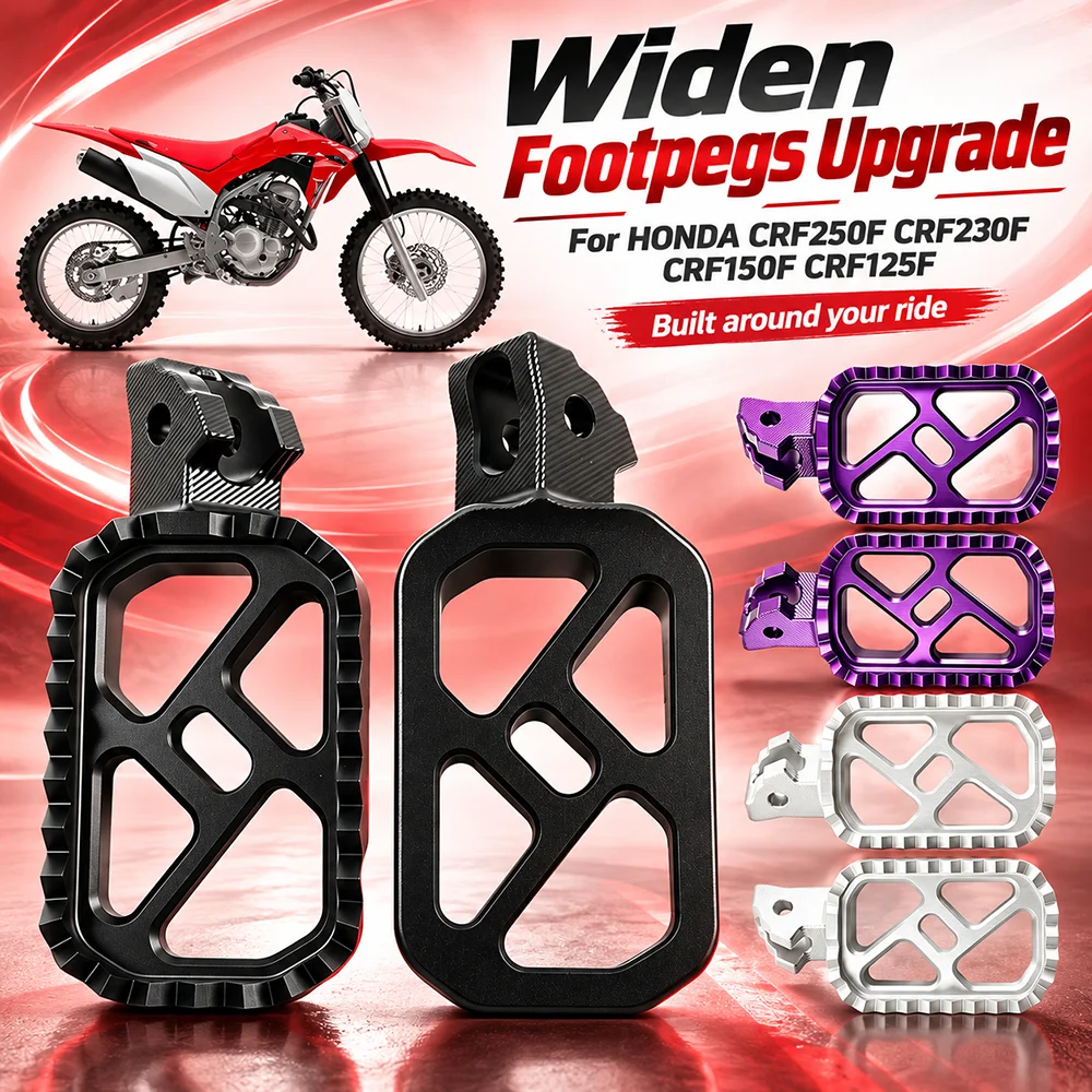 For HONDA CRF250F CRF230F CRF150F CRF125F CRF 125 150 230 Motorcycle Accessories Widen Footrest Foot Pegs Rests Pedals Footpegs
