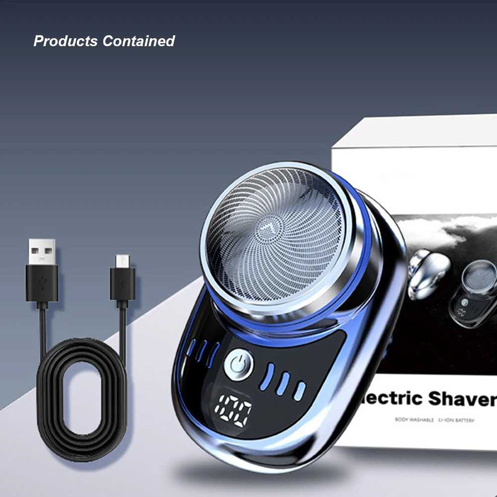 Mini Pocket Size Electric Travel Shaver For Men Washable Rechargeable Portable Painless Cordless Trimmer Knive Face Beard Razor