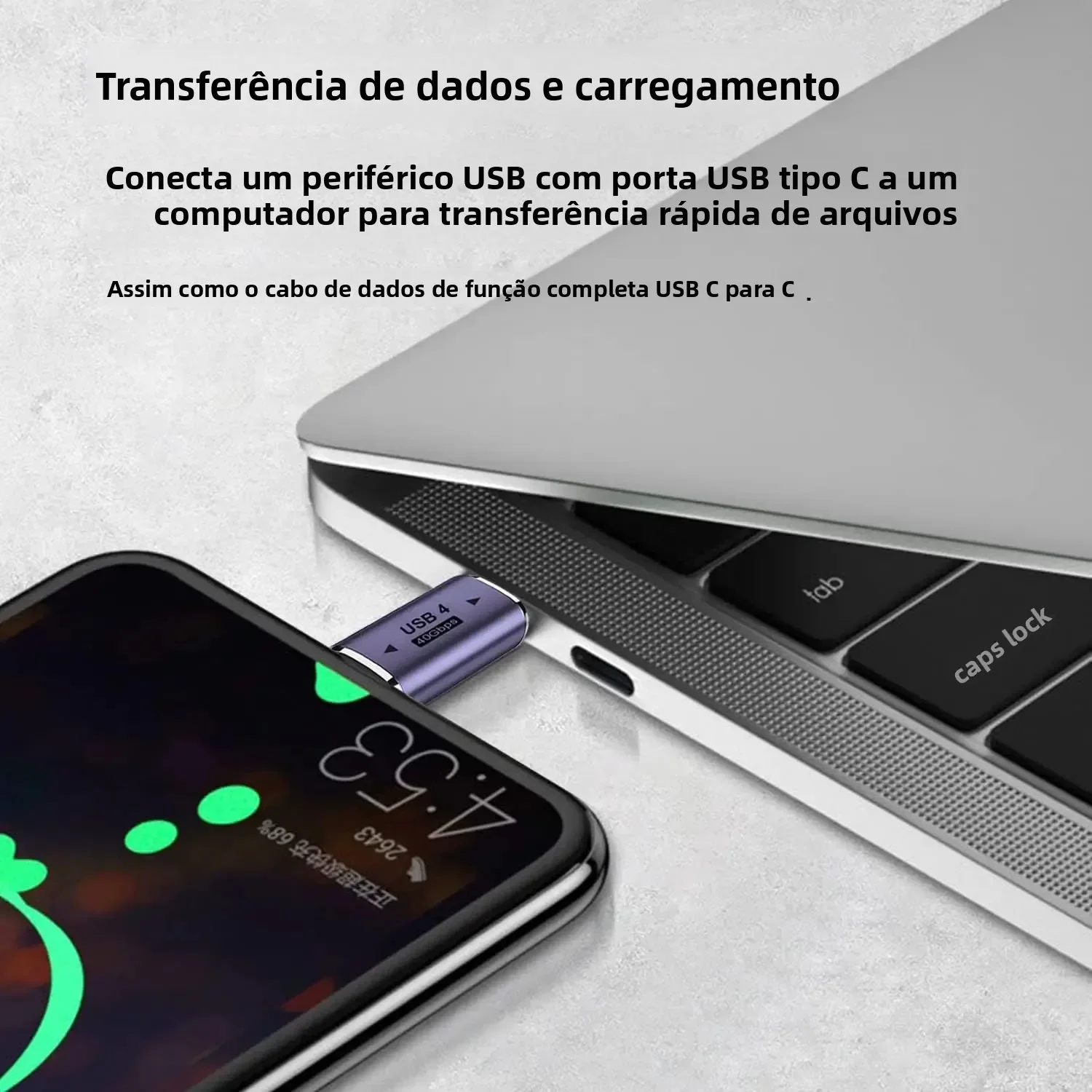 USB-C Male to Male Adapter USB4 40Gbps 100W Fast Charging 8K@60Hz Video Compatible with Thunderbolt 3/4 view 4