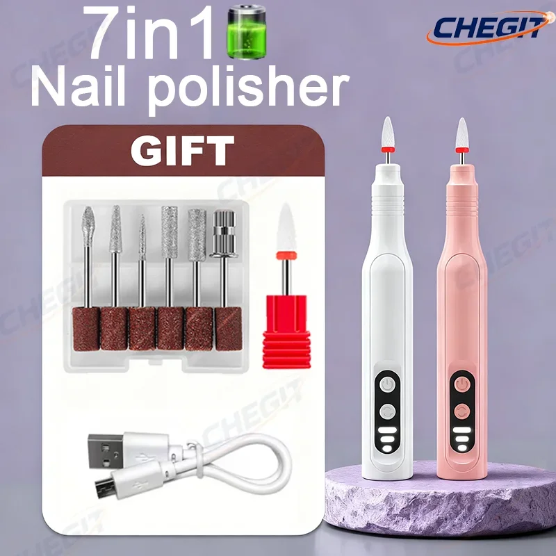 7 in1 Tagliaunghie elettrico per manicure Lucidatura Tagliaunghie automatico per unghie per bambini adulti Tagliaunghie Levigatrice Smerigliatrice