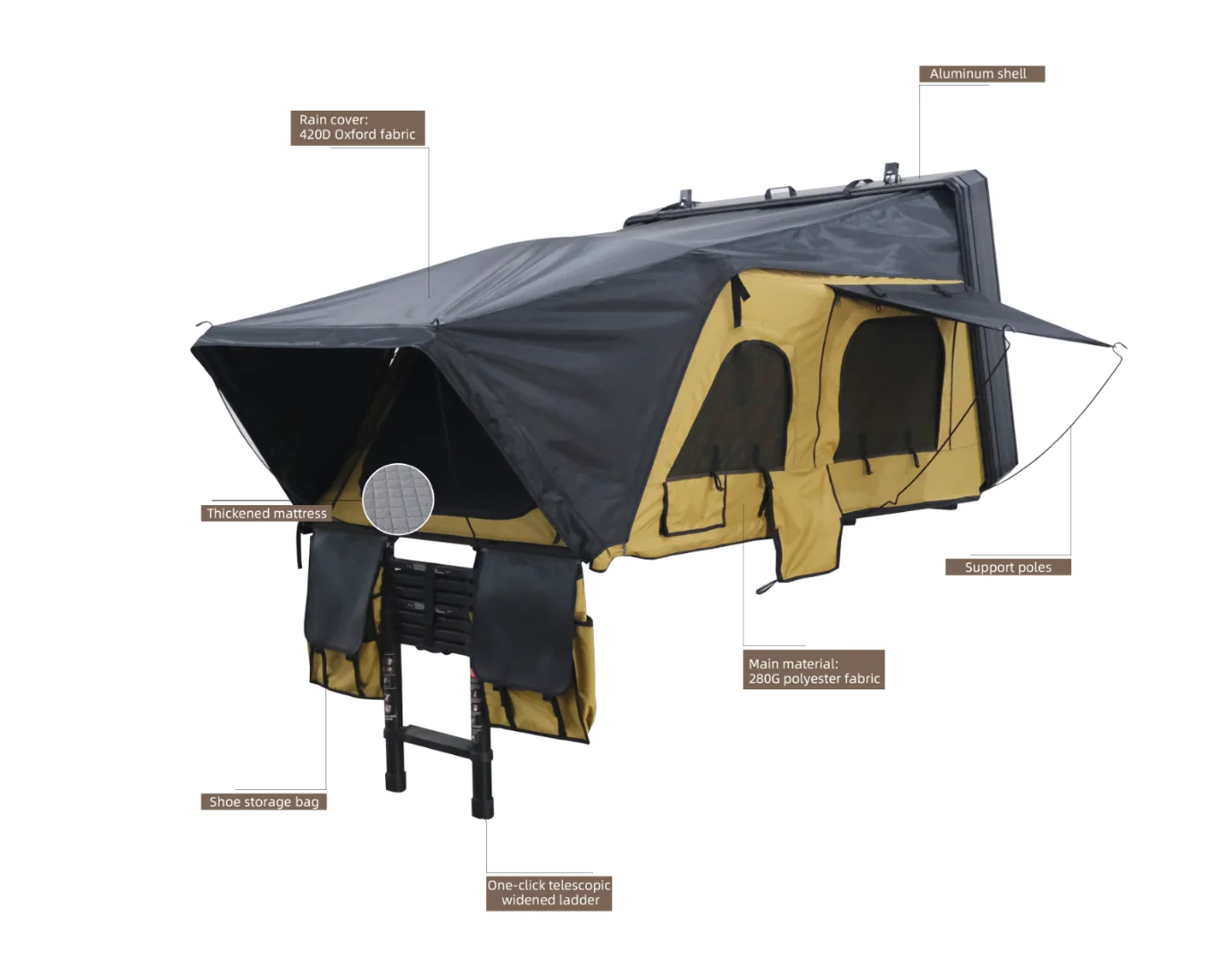 Tenda de teto com estrutura rí - Camping Tent avaliação e preço