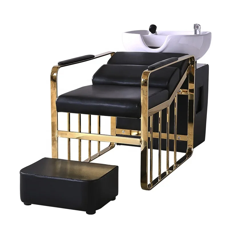 Hot Sale High Quality Salon Furniture Retail and Wholesale Recliner Shampoo Chair Shampoo Bed with Shampoo Sink for Hair Salon