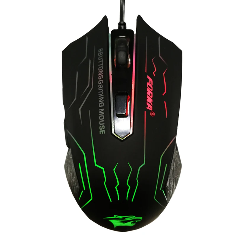 Silent Wired Gaming Mouse Gamer 6 Buttons 3200DPI USB LED Optical Computer Mouse Mice for PC Laptop Game LOL Dota 2