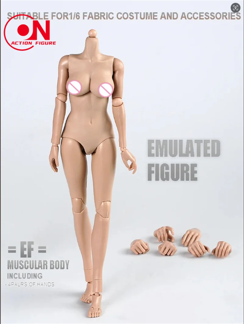 Poupées figurines d'action blanches Suntan pour femmes, gros seins du milieu, corps en semi-silicone super flexible, tête sculptée 1:6, 12 po, en stock, 1/6