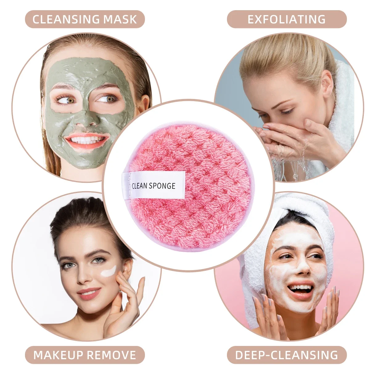 1/4 قطعة مزيل ماكياج ستوكات لوحة قطن مستحضرات التجميل قابل للغسل ماكياج منشفة تنظيف الإسفنج أداة العناية بالبشرة منشفة