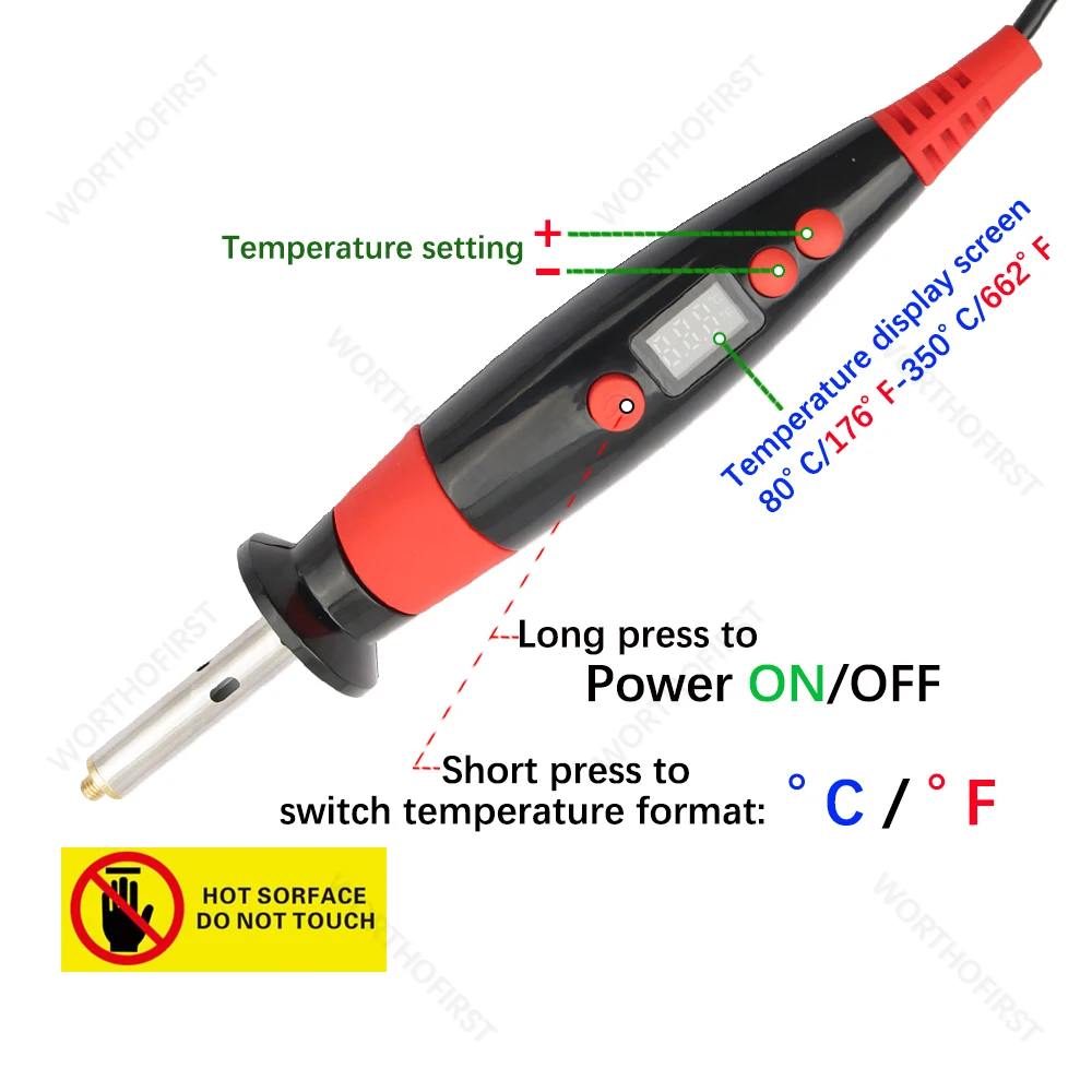 New USB Powered 80 ℃ -350 ℃ Temperature Adjustable Hotfix Rhinestone Pen Handmade DIY Heat Press Tool Stable and Durable