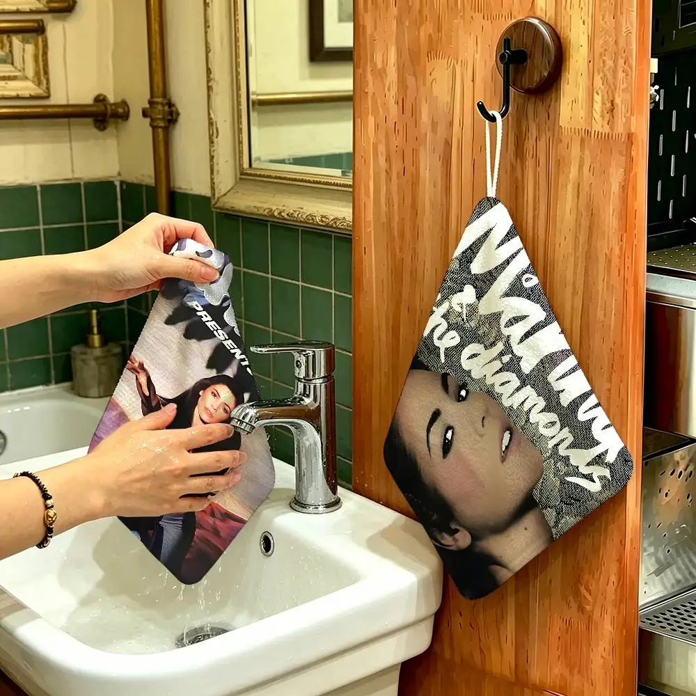 Marina And The Diamonds Music Album Polyester Cotton Hand Wiping Towel, Anti-shrink Hanging Kitchen Cloth for Household Cleaning