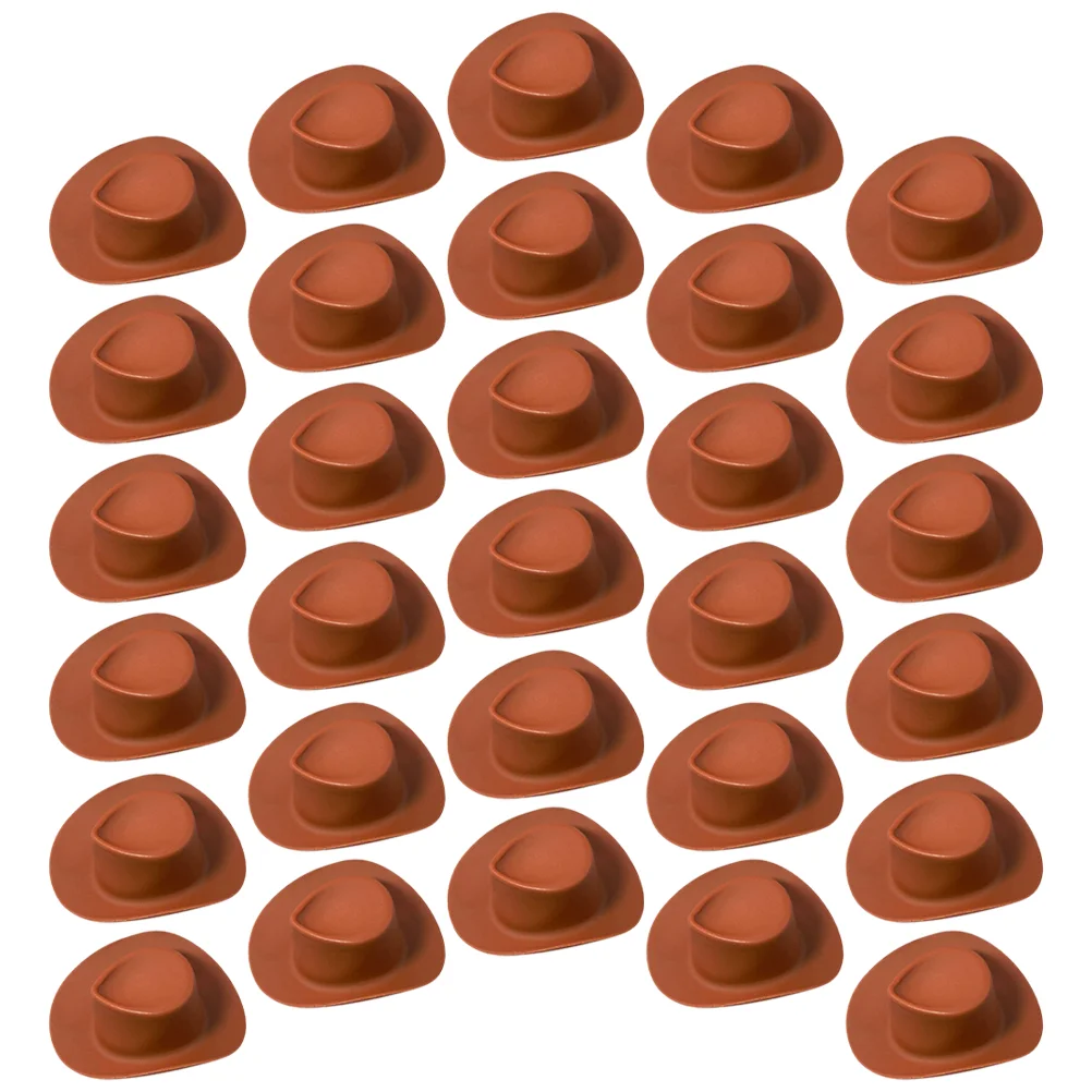 

30 Pcs Hat Cowboy Hats Mexican Accessories Plastic Bottle Decoration for