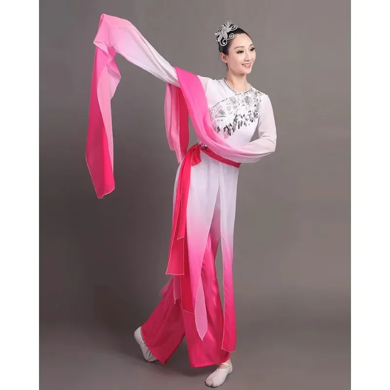 

Women's Hanfu waterinksleeve dance performance costume Classical dance men and women ink dance performance dresslongsleeve women