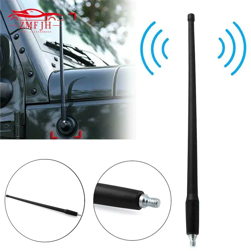Antena radiowa Reflex 13" AM FM do Jeep Wrangler JK JL 2007 2008 2009 2010 2011 2012 2013 2014 2015 2016 2017 2018 Rugged Ridge