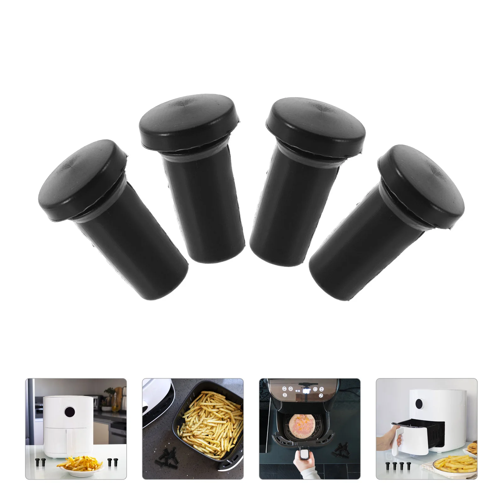 

8pcs Silicone Air Fryer Tray Bumpers Replacement Non-Slip Corner Protectors For Air Fryer Basket Accessories Height Enhancement