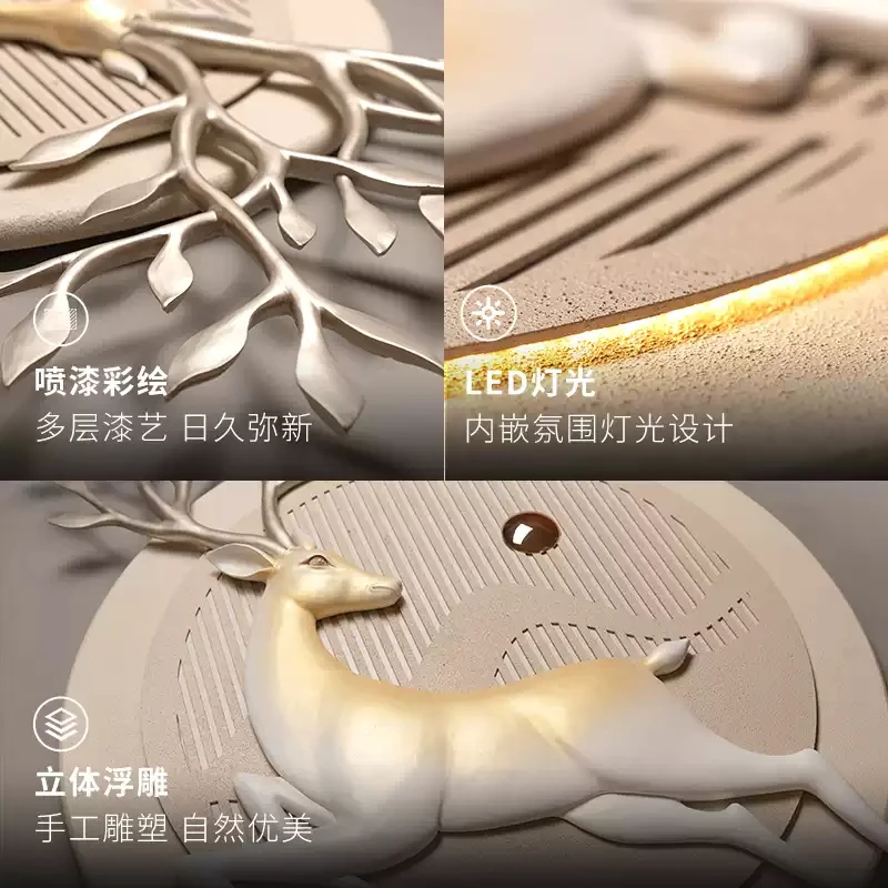 مدخل Xuanxin الإضاءة الصينية الفاخرة كريم الرياح النسخة العمودية من مصباح الجدار LED اللوحة الممر الشعور المتقدم للإضاءة