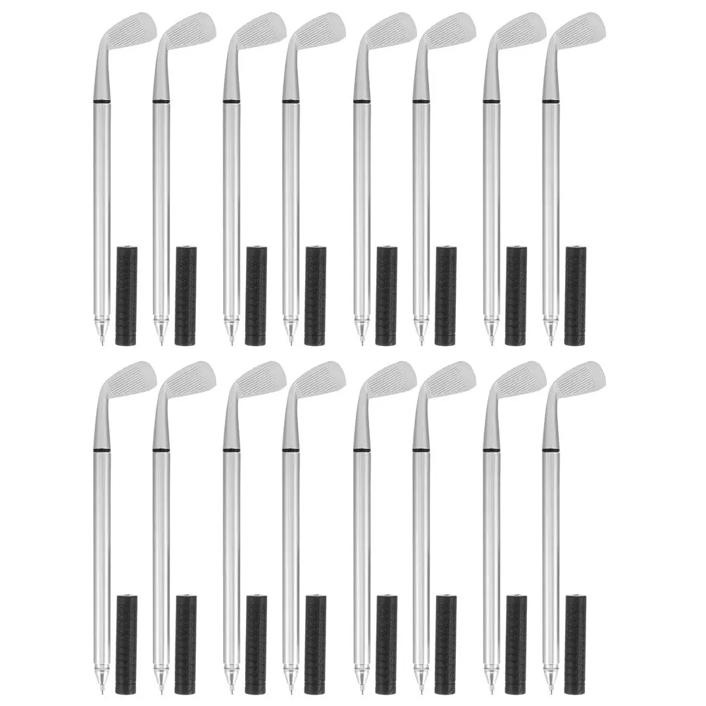 

16Pcs Golfing Club Pen Metal Simulation Ballpoint Pen Office School Supplies Gift Pens Desktop Decoration Novelty Cool Writing