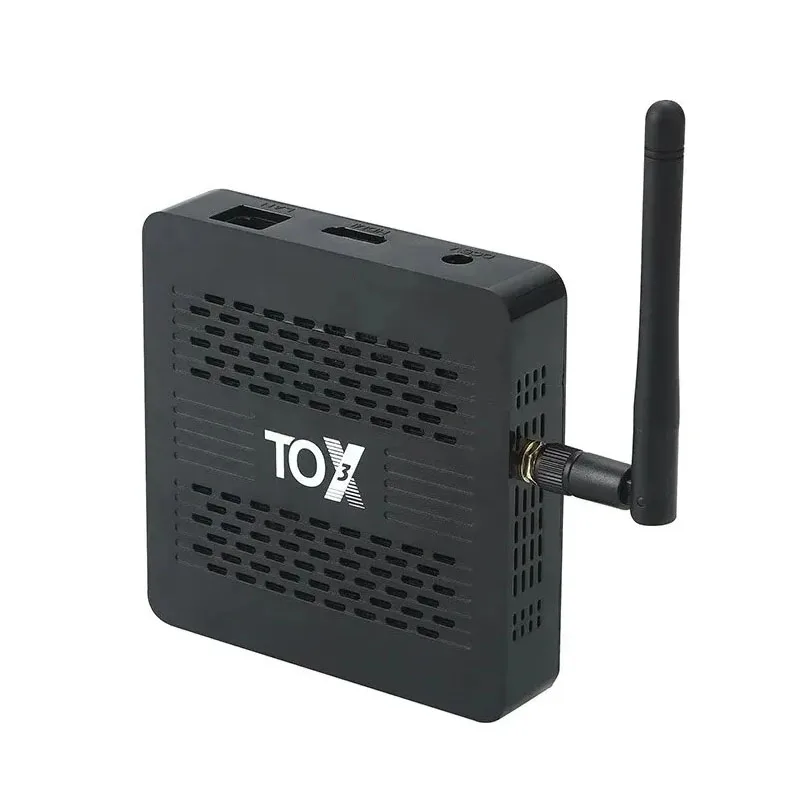 UGOOS TOX3 Android 11 Smart TV Box Amlogic S905X4 AV1 2.4G 5G Dual Wifi BT4.1 1000M USB3.0 4GB 32GB Set Top Box Media Player