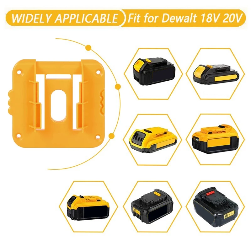 Imagem -05 - Battery Holder Stand para Dewalt Bateria Li-ion Wall Mount Battery Dock Storage Rack Dcb182 Dcb203 18v 20v Pcs 10 Pcs